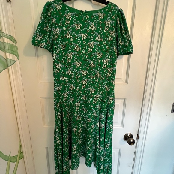 LOFT Green Flower Midi Dress - Picture 7 of 7